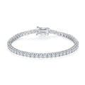 Jewelry wholesale 5–18.5 CTW · 3–5 mm D/VVS1 Classic 4-Prong Moissanite Tennis Bracelet – 18K White Gold Vermeil on 925 Silver（副本）