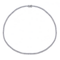 Jewelry wholesale Wholesale Moissanite 12 – 52 CT · 3 – 5 mm D/VVS1 Round Cut Tennis Necklace – 18 K White-Gold Vermeil 925 Silver, 40 – 56 cm, GRA Certified