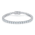 Jewelry wholesale 5–18.5 CTW · 3–5 mm D/VVS1 Classic 4-Prong Moissanite Tennis Bracelet – 18K White Gold Vermeil on 925 Silver（副本）