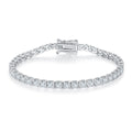 Jewelry wholesale 4–16 CTW · 3–5 mm D/VVS1 Bull-Head Moissanite Tennis Bracelet – 18K White Gold Vermeil on 925 Silver