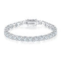Jewelry wholesale 4–16 CTW · 3–5 mm D/VVS1 Bull-Head Moissanite Tennis Bracelet – 18K White Gold Vermeil on 925 Silver