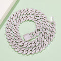 Jewelry wholesale 14 mm D/VVS1 Round-Cut Moissanite Cuban Link Chain – 18 K White-Gold Vermeil 925 Silver, 16 – 26 in, Micro-Pavé Hand-Set