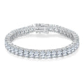 Jewelry wholesale Wholesale Moissanite 0.5 ct D/VVS1 Oval Cut Tennis Bracelet – 18K White Gold Vermeil on 925 Silver, GRA Certified