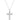 0.38 CTW · D/VVS1 Pavé Moissanite Cross Necklace — Micro-Pavé, 18 K White-Gold Vermeil (2.5 µm) on 925 Silver, 40 + 5 cm Chain