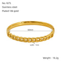 Jewelry wholesale Wholesale Link Classic 304 Stainless Steel Bangle – 18K Gold Plated, Chain 2.36in, Waterproof