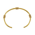 Jewelry wholesale Wholesale Knot Classic 304 Stainless Steel Open Bangle – 18K Gold Plated, Chain 2.36in, Waterproof