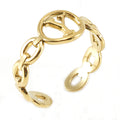 Wholesale Link Letters A-Z Minimalist 304 Stainless Steel Open Adjustable Ring – 18K Gold Plated, Waterproof