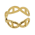Wholesale Twist Minimalist 304 Stainless Steel Open Adjustable Ring, Waterproof