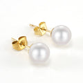 Jewelry wholesale Wholesale Ball Trendy 304 Stainless Steel Studs Earrings - 18K Gold Plated, Waterproof