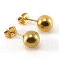 Jewelry wholesale Wholesale Ball Trendy 304 Stainless Steel Studs Earrings - 18K Gold Plated, Waterproof