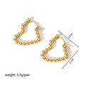 Jewelry wholesale Wholesale Trendy 304 Stainless Steel Hoop Earrings - 18K Gold Plated, Waterproof