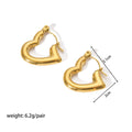 Jewelry wholesale Wholesale Trendy 304 Stainless Steel Hoop Earrings - 18K Gold Plated, Waterproof