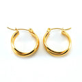 Wholesale Twist Minimalist 304 Stainless Steel Hoop Earrings - 18K Gold Plated, Waterproof