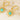 Wholesale Sunburst Blue Turquoise Trendy 304 Stainless Steel Dangle Earrings - 18K Gold Plated, Waterproof
