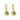 Wholesale Sunburst Blue Turquoise Trendy 304 Stainless Steel Dangle Earrings - 18K Gold Plated, Waterproof