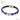 Wholesale Blue Leather Wrap Classic 304 Stainless Steel Bracelet, Chain 8.46in, Waterproof