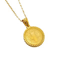 Jewelry wholesale Wholesale Benedict Vintage 304 Stainless Steel Pendant Necklace – 18K Gold Plated, Chain 17.72in, Waterproof