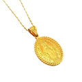Jewelry wholesale Wholesale Virgin Mary Vintage 304 Stainless Steel Pendant Necklace – 18K Gold Plated, Chain 17.72in, Waterproof