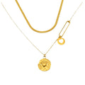 Jewelry wholesale Wholesale Heart Pendant Elegant 304 Stainless Steel Layered Necklace – 18K Gold Plated, Chain 15.75in&17.72in+1.97in, Waterproof