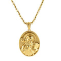 Jewelry wholesale Wholesale San Benito Medal Vintage 304 Stainless Steel Pendant Necklace – 18K Gold Plated, Chain 17.72in, Waterproof