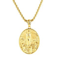 Jewelry wholesale Wholesale Goddess of Mercy Vintage 304 Stainless Steel Pendant Necklace – 18K Gold Plated, Chain 17.72in, Waterproof