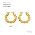 Jewelry wholesale Hoop Earrings Stainless Steel 18K Gold Plated Vintage Wholesale Jewelry