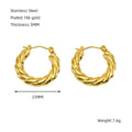 Jewelry wholesale Hoop Earrings Stainless Steel 18K Gold Plated Vintage Wholesale Jewelry