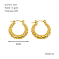 Jewelry wholesale Hoop Earrings Stainless Steel 18K Gold Plated Vintage Wholesale Jewelry