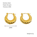 Jewelry wholesale Hoop Earrings Stainless Steel 18K Gold Plated Vintage Wholesale Jewelry
