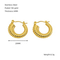 Jewelry wholesale Hoop Earrings Stainless Steel 18K Gold Plated Vintage Wholesale Jewelry