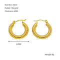 Jewelry wholesale Hoop Earrings Stainless Steel 18K Gold Plated Vintage Wholesale Jewelry