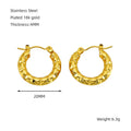 Jewelry wholesale Hoop Earrings Stainless Steel 18K Gold Plated Vintage Wholesale Jewelry