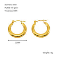 Jewelry wholesale Hoop Earrings Stainless Steel 18K Gold Plated Vintage Wholesale Jewelry