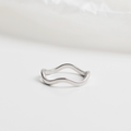 Jewelry wholesale Wholesale Squiggle Minimalist 304 Stainless Steel Ring – 18K Gold Plated , Waterproof