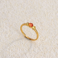 Jewelry wholesale Wholesale Three-Stone Cubic Zirconia Minimalist 304 Stainless Steel Band Ring – 18K Gold Plated, Waterproof