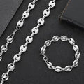 Jewelry wholesale Wholesale Coffee Bean Chain Hip Hop Chain Necklace Bracelet, Chain 7in~30in, Waterproof