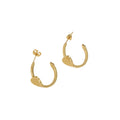 Wholesale Cupid’s Arrow Lovely 304 Stainless Steel Hoop Earrings-18K Gold Plated, Waterproof