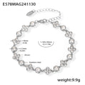 Jewelry wholesale Luxury Stainless Steel Heart Clover Geometric Charms Tennis Bracelets