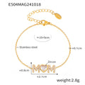 Jewelry wholesale Classic Mother's Day Jewelry Zircon Letter Oval Chain Bracelets