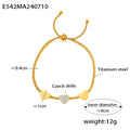 Jewelry wholesale Fashion Popular Jewelry Zircon Heart Snake Chain Adjustable Bracelet