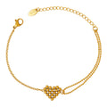Jewelry wholesale High Quality 18K Gold Plated Beads Heart Beads Chain Bracelets