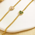Jewelry wholesale Best Selling Oil Drip Heart Shape 18K Gold Plated Bracelet
