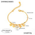 Jewelry wholesale Trendy Fine Jewelry Zircon Heart Pendant Anti Tarnish Charms Bracelets