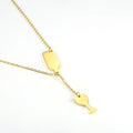 Jewelry wholesale Ins style creative combination pendant necklace women's simple and fashionable stainless steel long sweater chain jewelry
