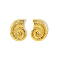 Jewelry wholesale Conch Geometric Braid 18K Gold Plated Stainless Steel Earrings