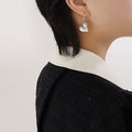 Jewelry wholesale Fashion Jewelry Stainless Steel High Polish Heart Dangle Earrings