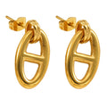 Jewelry wholesale Fashion Simple Pig Nose Stainless Steel Earrings