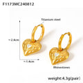 Jewelry wholesale High Quality Stainless Steel Jewelry Zircon Heart Dangle Earrings