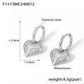Jewelry wholesale High Quality Stainless Steel Jewelry Zircon Heart Dangle Earrings