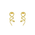 Jewelry wholesale INS Style 18K Gold Stainless Steel Snake Earrings